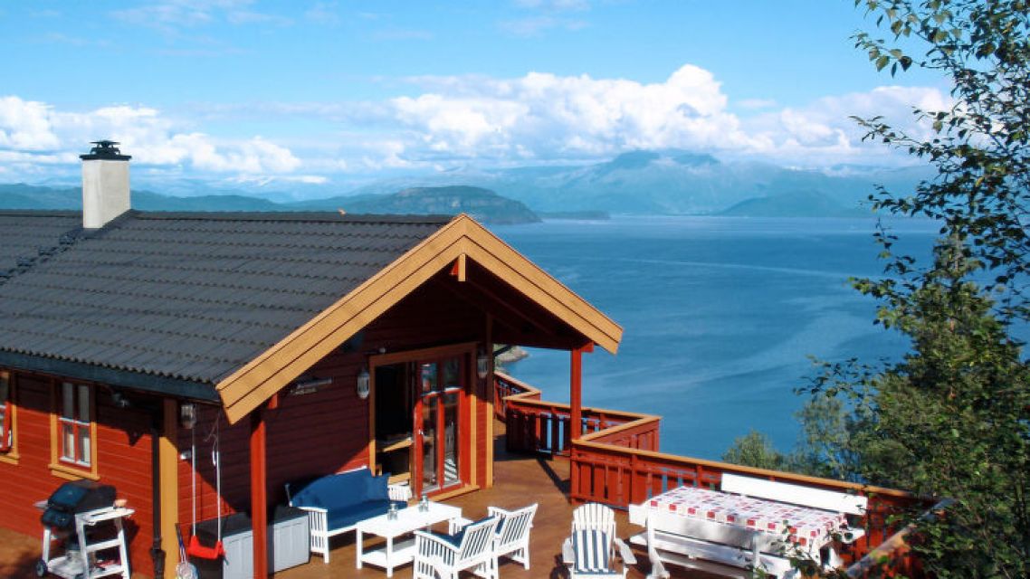 Norwegen-Ferienhaus-Seeblick